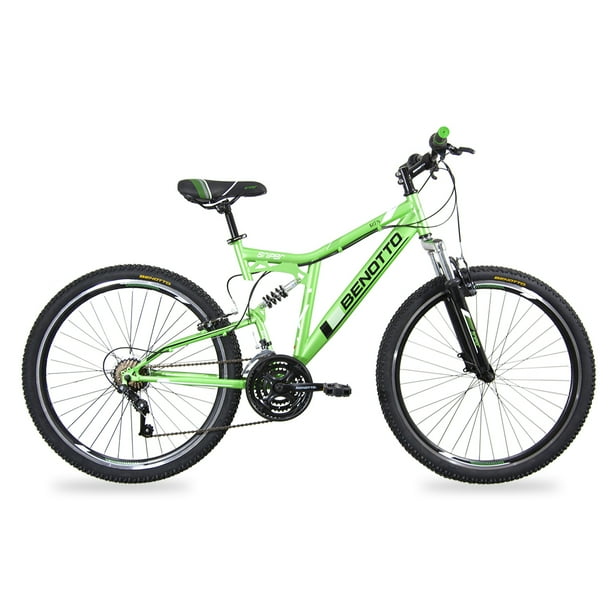 Bicicleta BENOTTO Montaña SNIPER R27.5 21V. Hombre DS Frenos "V" Acero Verde/Negro Talla:UN