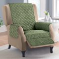 thumbnail image 2 of Collections Etc Housse de Protection Réversible Matelassée pour Meubles, Olive/sauge, Fauteuil Inclinable, 2 of 5