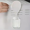 thumbnail image 6 of Snmubt Rice Spoon Organiser Kitchen Wall Mounted Rice Cooker Spatula Holders Rice Spoon Holders Without Stickers (Clear, Plastic), 6 of 6