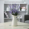 thumbnail image 4 of Hosley 10 Inch High Floral Modern Elegance Off-White Ceramic Pitcher Tabletop Vase, 4 of 6