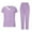 Purple, variant on lcziwo Scrubs-Set for Women 2 Piece Outfits Solid Color Nurse Uniform Jogger Suit Classic Stretch Top & Pants with Pocket Nurse Workwear Lightning Deals of Today 2024 Purple,S