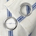 thumbnail image 3 of DriftAway Farmhouse Linen Blend Blackout Curtains 63 Inches Long for Bedroom Vertical Striped Printed Linen Curtains Thermal Insulated Grommet Lined Treatments for Living Room 2 Panels W52 x L63 Navy, 3 of 8