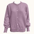 thumbnail image 4 of GEWSEY Cardigan Sweaters for Women Lightweight Knit Sweater Womens Long Sleeve Button Down Oversized Open Front Casual Fashion Cardigans (Purple, XL), 4 of 6