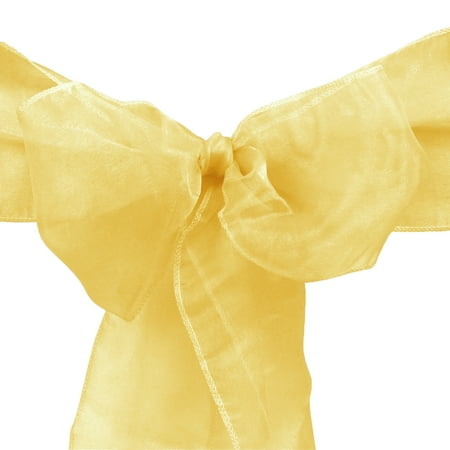

LinenTablecloth Organza Sash Gold (10 Pack)
