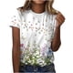 thumbnail image 1 of Camiseta de manga corta suelta con cuello redondo y estampado informal a la moda para mujer Fridja  hjk4358, 1 of 8