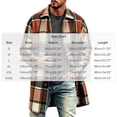 thumbnail image 6 of Mineart Men's Plaid Trench Coat Lapel Collar Mid Long Jacket Winter Outwear, 6 of 6