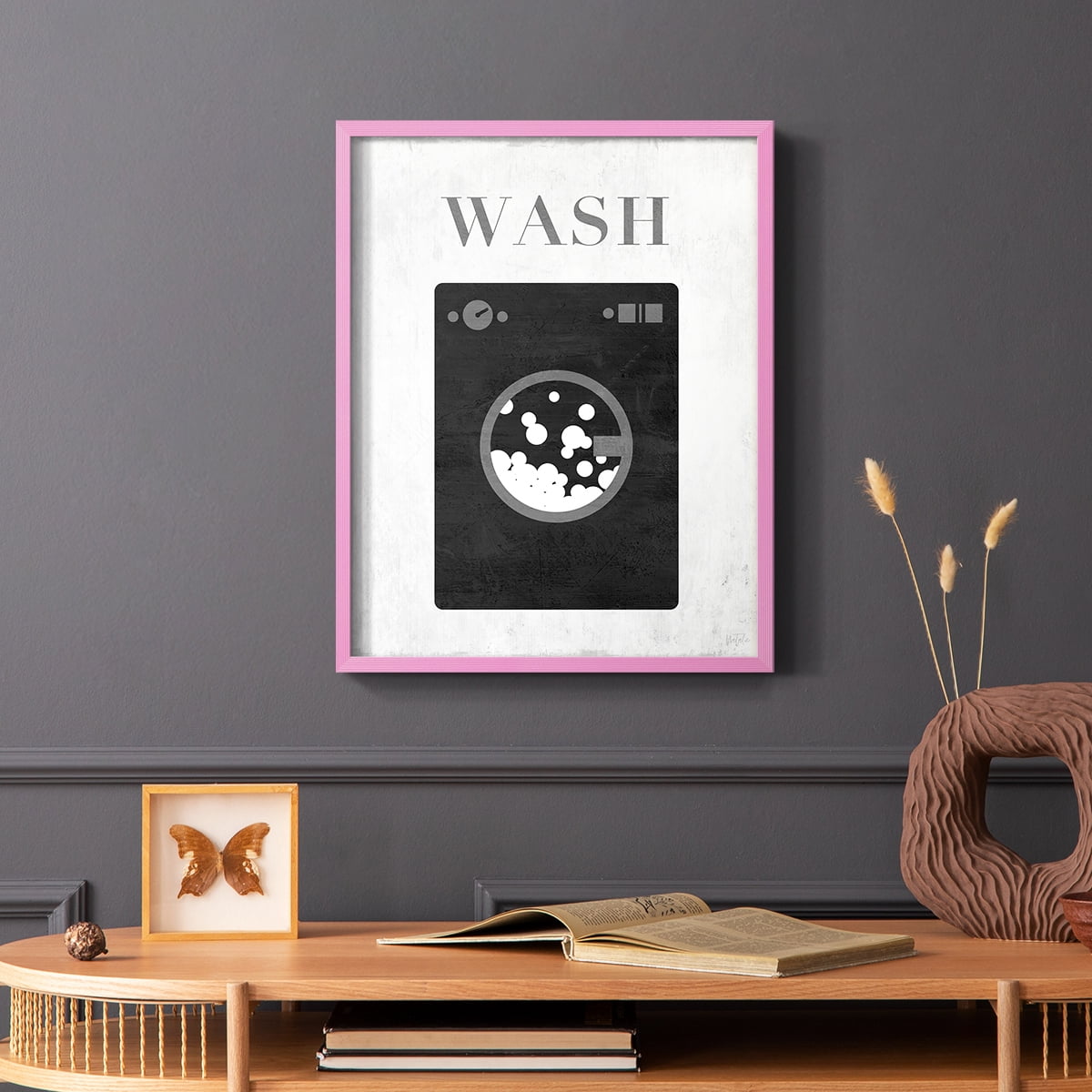 Wash Framed Print in Pink Solid Wood 11 x 14 Framed Print