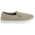 thumbnail image 4 of Mens Lightweight Summer Canvas Slip On Trainers Pumps with Twin Gusset - Khaki - US 11, 4 of 7