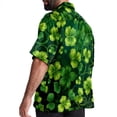 thumbnail image 3 of Saint Patrick's Day Men's Short Sleeve Printed Poplin Shirt with Spread Collar Tops - Casual Button Down Summer Beach Shirt for Men and Women, 3 of 6