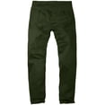 thumbnail image 3 of Pantalones a juego, ajustados, cónicos, elásticos, casuales para hombre, color verde militar, 3 of 5
