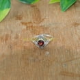 thumbnail image 5 of Natural Red Garnet Stone 925 Sterling Silver Handmade Engagement Ring Gift Jewelry for Her, 5 of 5