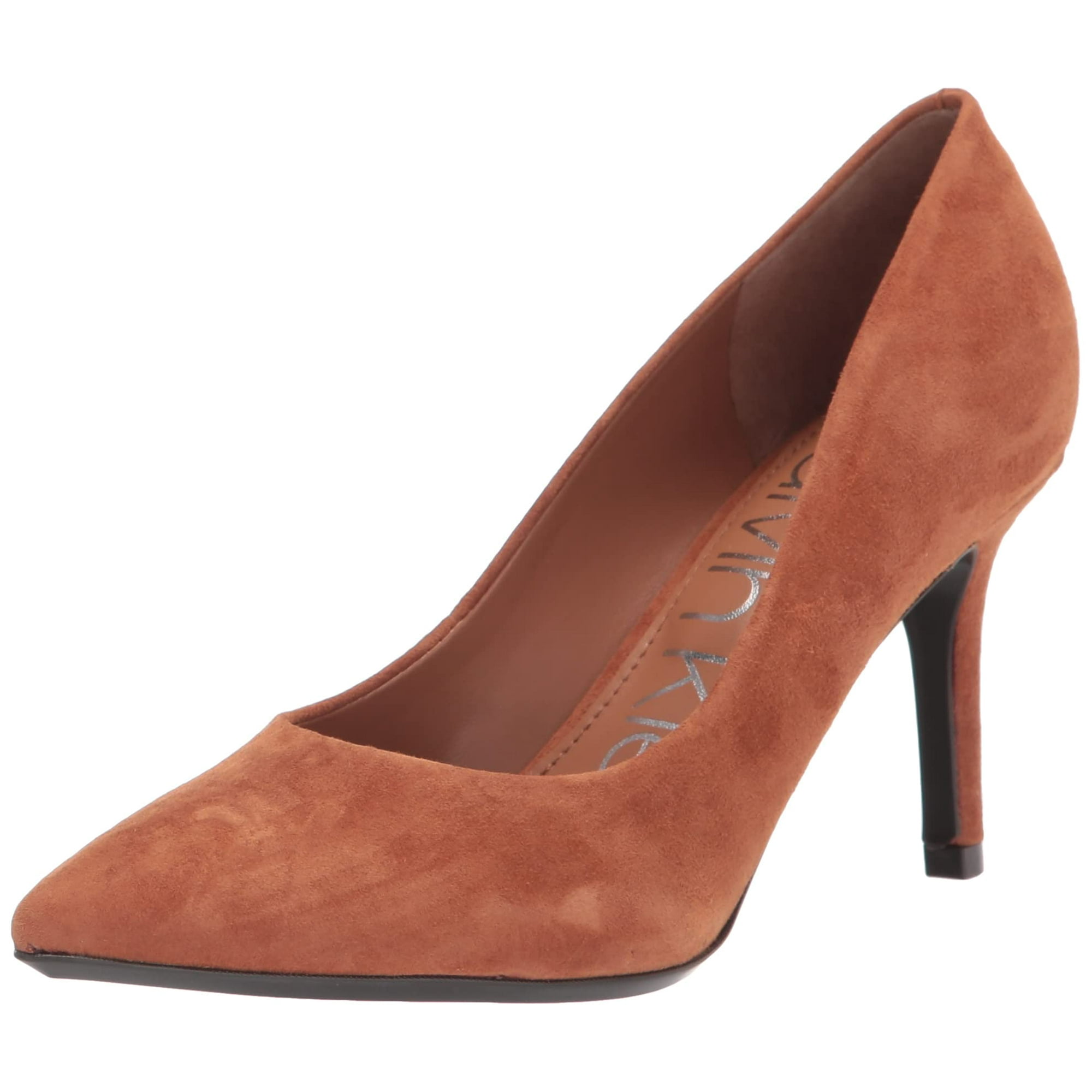Calvin Klein Women's Gayle Pump, Cognac Suede, 6 | Walmart Canada Calvin Klein Women's Gayle Pump, Cognac Suede, 6 | Walmart Canada