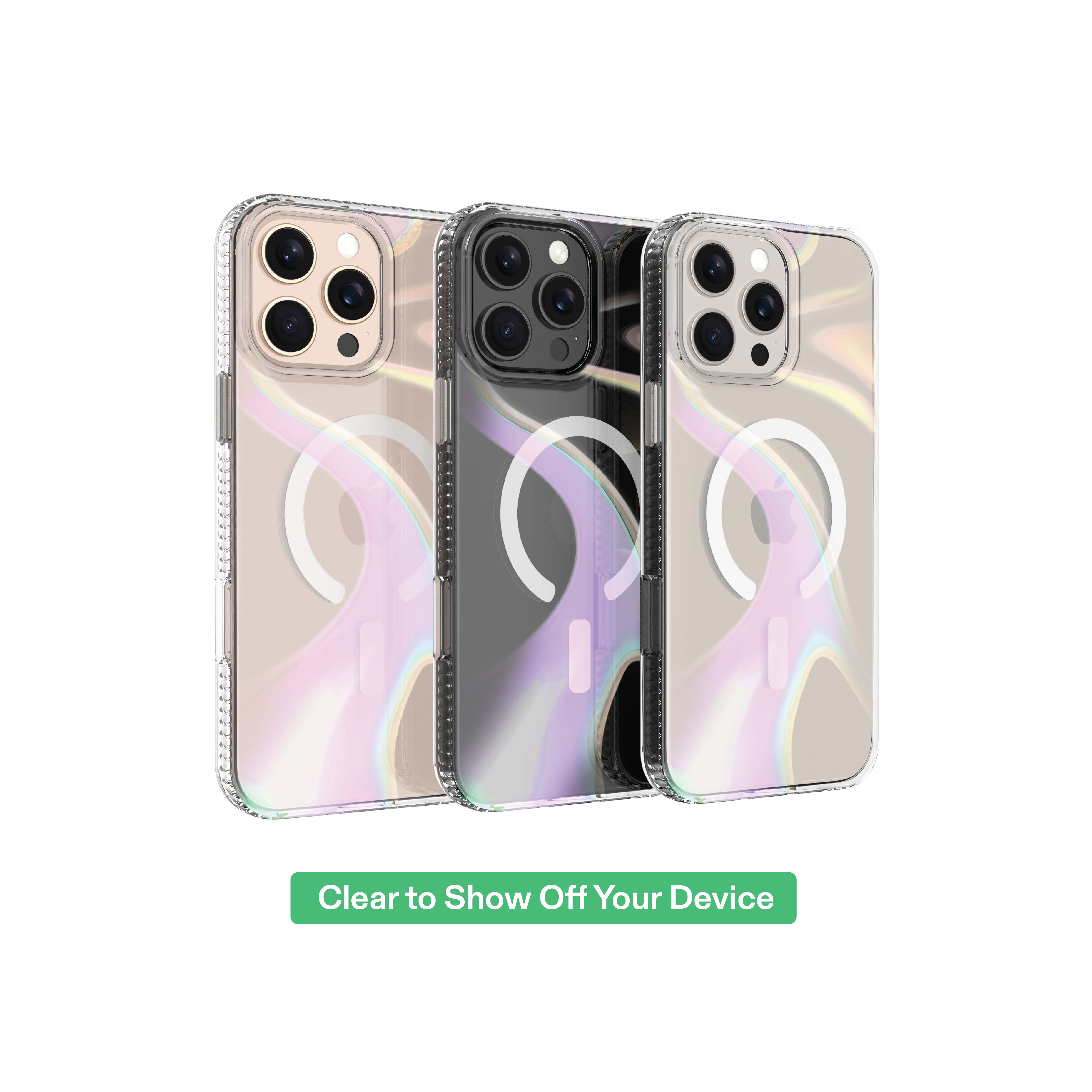 Onn iPhone 16 Pro Max Clear Iridescent Case photo 6