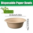 thumbnail image 3 of 10/20/50 disposable paper bowls for holiday family party dessert fruit salad ice cream oatmeal sugar cane pulp biodegradable, 3 of 10