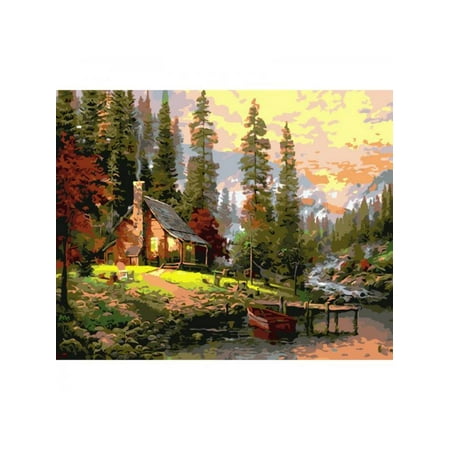 - VICOODA Framed DIY Oil Painting Paint By Number Kit Image Drawing On Canvas By Hand Coloring Arts Crafts & Sewing for Home Office Decor Wall Hanging Decoration