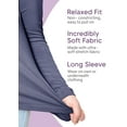 thumbnail image 4 of Stretch Is Comfort Women's Relaxed Long Sleeve Turtleneck Top Charcoal Gray Small, 4 of 7