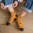 thumbnail image 3 of Rateoe Brown Wood Grain Sunflower A Pattern Quarter Crew Socks,Toe Seamed Ankle Socks,Cotton Cushioned Breathable Athletic Crew Sports Socks, 3 of 7