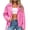Pink, variant on XUNKUSGA Faux Leather Jackets for Women Fashion Lapel Long Sleeve Zipper Up Moto Jacket Women with Buckle Belted Vintage Bike Motorcycle Coat Streetwear Black S