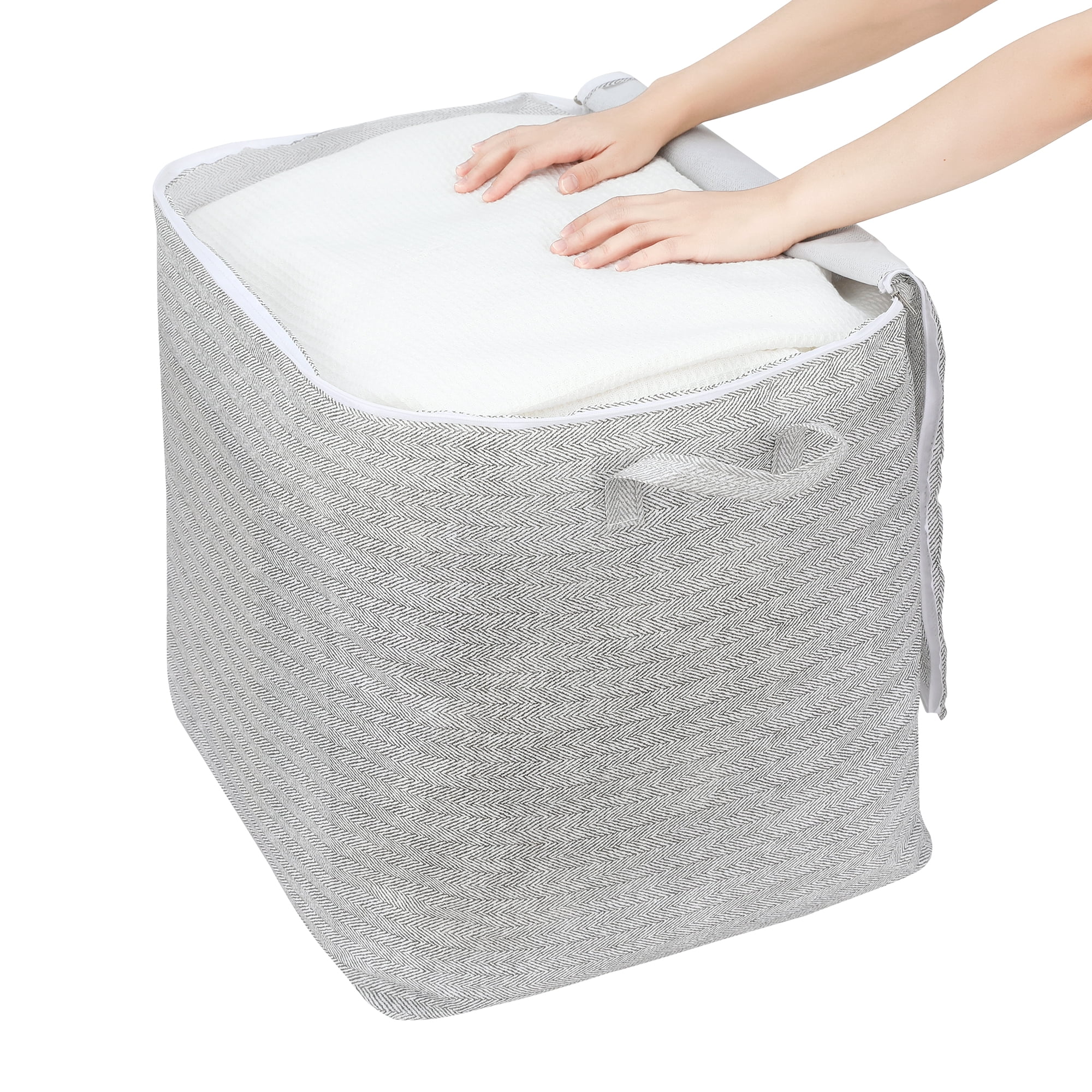 Unique Bargains 1 Pack Clothes Storage Bags Moving Bags Gray 19*17*19in