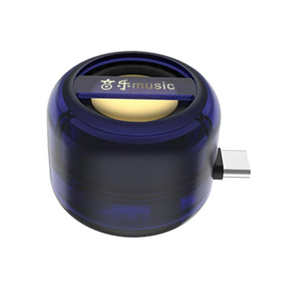 Mini altavoz para teléfono USB-C, altavoz enchufable, recargable, Plug and Play, 250 mAh con Azul