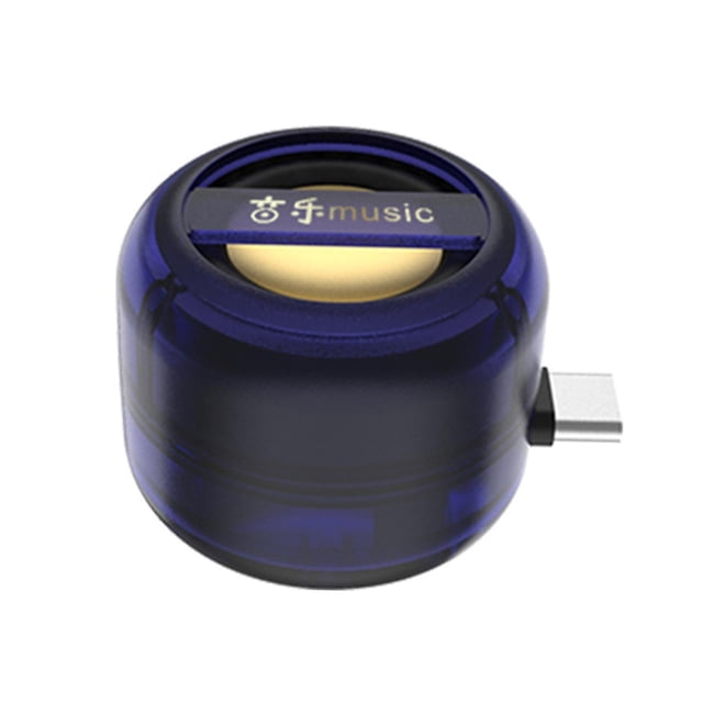 Mini altavoz para teléfono USB-C, altavoz enchufable, recargable, Plug and Play, 250 mAh con Azul