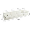 thumbnail image 2 of 146.5" Oversized Modular Sectional Cushion Modern Deep Seat Sleeper Sofa & Couch W/Pillows, Living Room DIY Free Combination 4 Seaters Comfy Upholstered Furniture for Home Apartment Office, White, 2 of 17