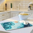 thumbnail image 6 of GZHJMY Blue Abstract Marble Dish Drying Mat for Kitchen Counter,Super Quick Absorbent Composite Sponge Dish Drying Pad,Heat Resistant Non-Slip Rack Tableware Mat (18x24Inch)for Dishes Coffee Machine, 6 of 7