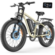 Electric Bike for Adults, 5000W Peak Dual Motor 45MPH, 52V 25Ah 100 Miles Ebike, 26 Fat Tire Dirt Bicycle for All Terrain, Mountain E-Bike UL2849