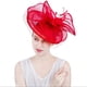 thumbnail image 2 of Fascinator Hat Feather Party Pillbox Sombrero Flor Derby Sombrero para Mujer - rojo, 11 Yinane Casquillo nupcial de la boda, 2 of 8
