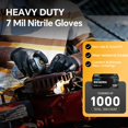 thumbnail image 2 of Guantes desechables UYKKE de nitrilo, 7 mil, XL, negros, 1000 unidades, 2 of 7