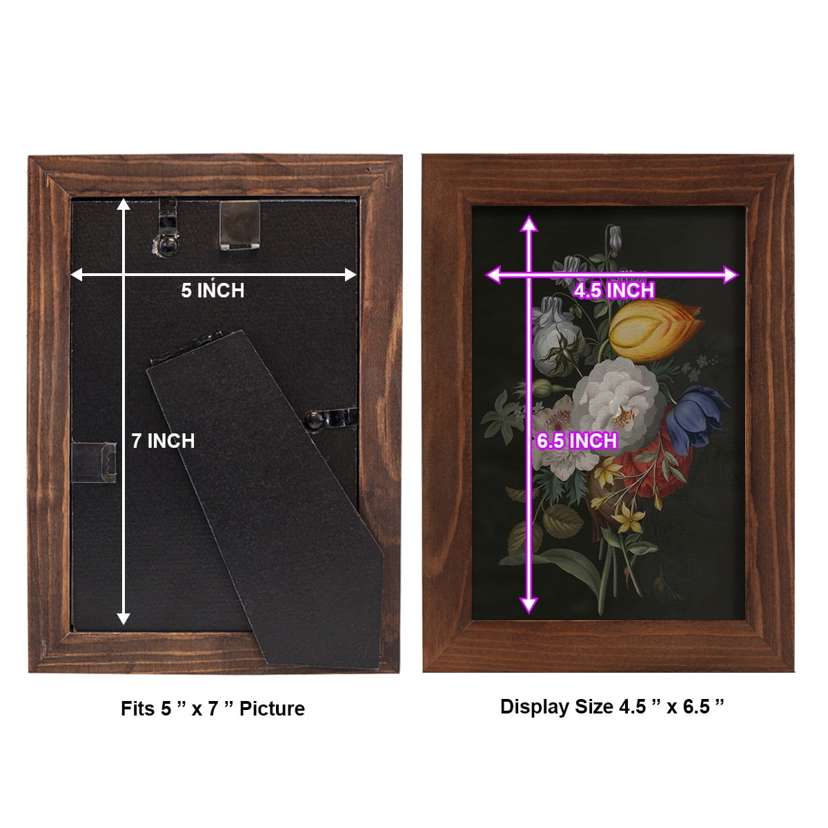 Dramatic Bouquet III -Framed Print w/glass-Chestnut