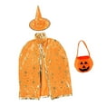 thumbnail image 2 of Conjunto disfraz Halloween Yinane Capa Mago Naranja, 2 of 8