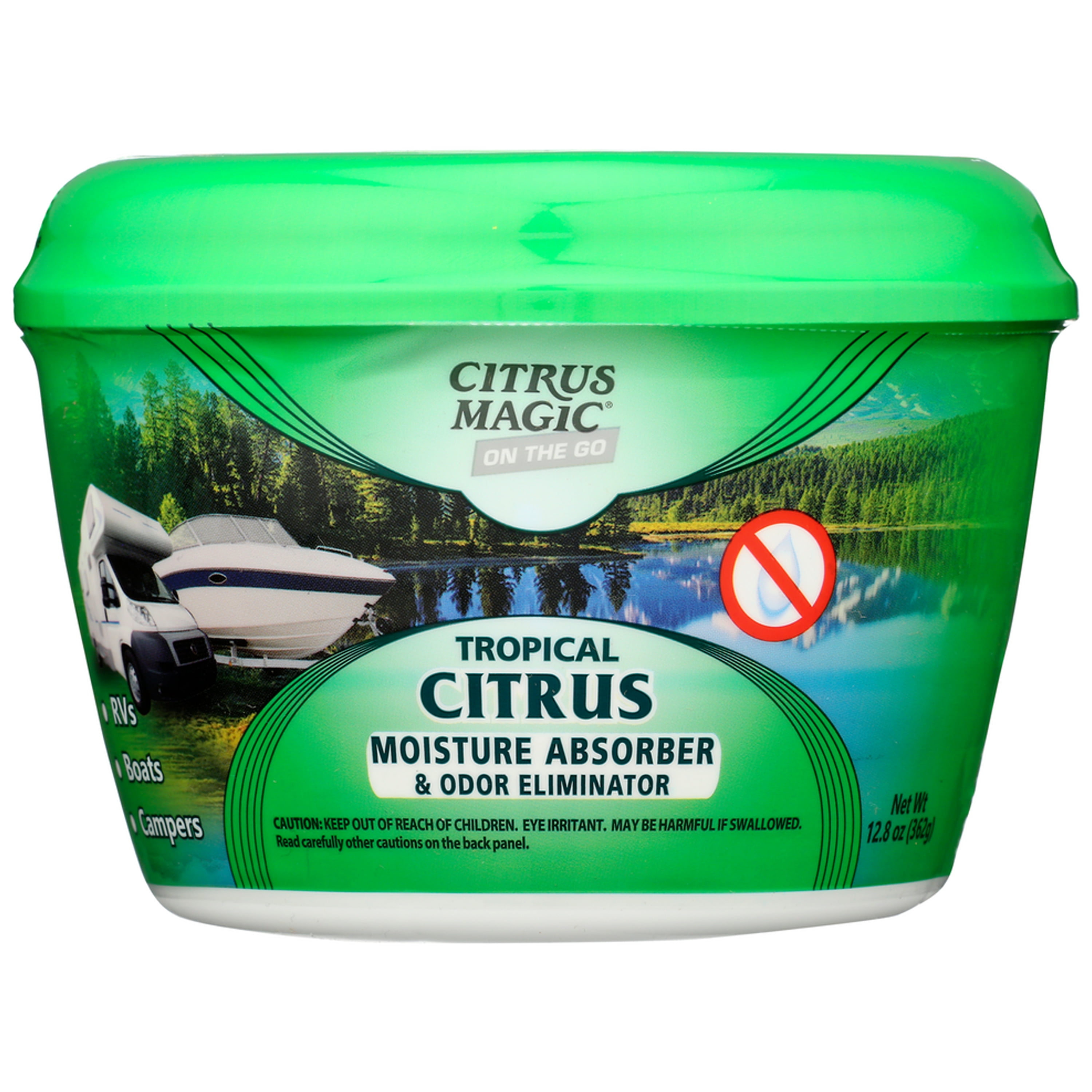 Citrus Magic On The Go Moisture Absorber and Odor Eliminator Air Freshener, Tropical Citrus, 12.8 oz