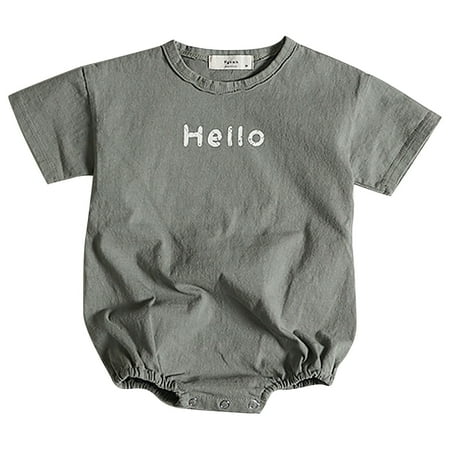 

Otqutp Toddler Cute Romper 0 to 24 Months Baby Girls Boys Short Sleeve Born To Crawl Off Roading Cute Bodysuit Baby Summer Romper