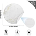 thumbnail image 4 of White Gold Marble Pattern Placemats Round Table Mats Non-Slip Washable Heat Resistant Kitchen Place Mat for Home Dining Coffee Tabletop (4PCS) Home Decor, 4 of 7