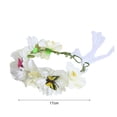 thumbnail image 6 of Flower Crown Realistic Flower Lace Up Wedding Photo Prop Butterflies Head Bohemia Beach Party Bride Hair Accessory, 6 of 7