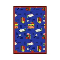 Bookworm (Spanish) 7'8" x 10'9" Area Rug In Color Blue