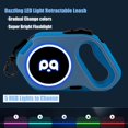 thumbnail image 3 of YIXIGGC Retractable Dog Leash Upgraded Rechargeable with LED Light, One-Hand Brake and Unlock Tangle Free Pet Leashes 16ft/5m Nylon Tape for up to 88lbs Small Medium Large Dogs DYF329-2261, 3 of 7