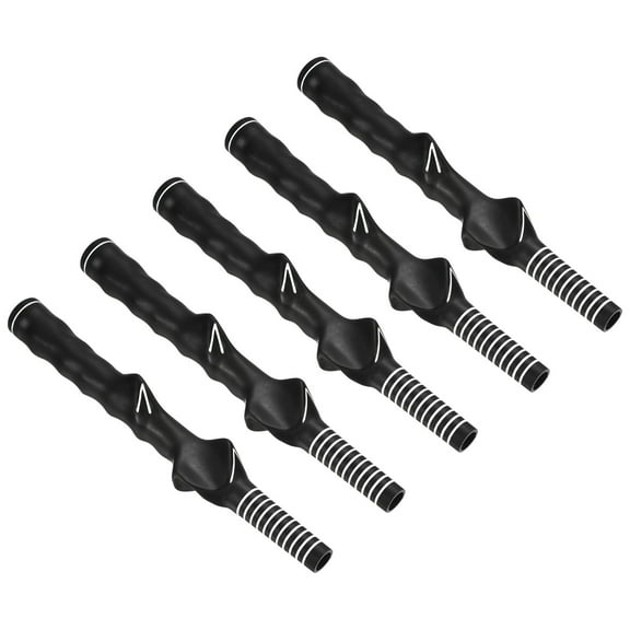 Uxcell Left Hand Teaching Practice Swing Aid Golf Club Training Grip Black 5Pcs