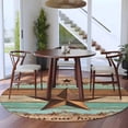 thumbnail image 3 of Round Rug 7Ft Washable Non-Slip, Western Texas Star Vintage Circle Area Rugs for Living Room Bedroom, Retro Farmhouse Brown Green Wood Grain Indoor Floor Mats Carpet Runner for Home Decor Aesthetic, 3 of 8