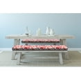 thumbnail image 4 of Christmas Bench Cushion Set of 2, Classical Themed Old Fashioned Celebration Carols Winter Design Patterns, Standard Size Foam Pad and Decorative Cover, White and Vermilion, by Ambesonne, 4 of 4