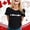 Black, variant on Graphic Tennis Tees for Women's Canadian Leaf Graphic Tee Short Sleeve Crewneck for Everyday Wear National Day Celebration Casual Festive Top Red XXL