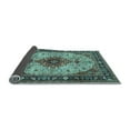 thumbnail image 2 of Ahgly Company Indoor Round Medallion Light Blue Traditional Area Rugs, 4' Round, 2 of 4