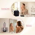 thumbnail image 3 of Travel Toiletry Bag for Women, Makeup Bag Organizer with Hanging Hook Portable Cosmetic Toiletries Case, Make up Accessories for Men, Black, 3 of 10