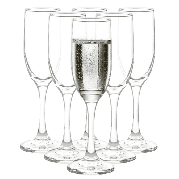 Juego de 6 Copas Champaña Flauta de 177 ml Cristar Rioja