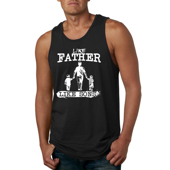Wild Bobby,Like Father Like Sons Boy Dad Daddys Boy Gift, Father's Day, Men Graphic Tank Top, Black, Small