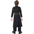 thumbnail image 6 of Kids Priest Robe 3 Piece Preacher Cassocks for Boys Girls Praise Worship Outfit Solid Long Sleeve Crew Neck Full Length Black 10 Years-12 Years, 6 of 6