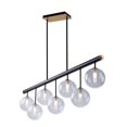 thumbnail image 1 of Aurelia Collection 7-Light Island Light, Matte Black & Brass, 1 of 1