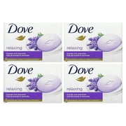 Dove Relaxing, Soap Bar, Lavender Oil & Chamomile, 4 Bars, 3.75 oz (106 g)