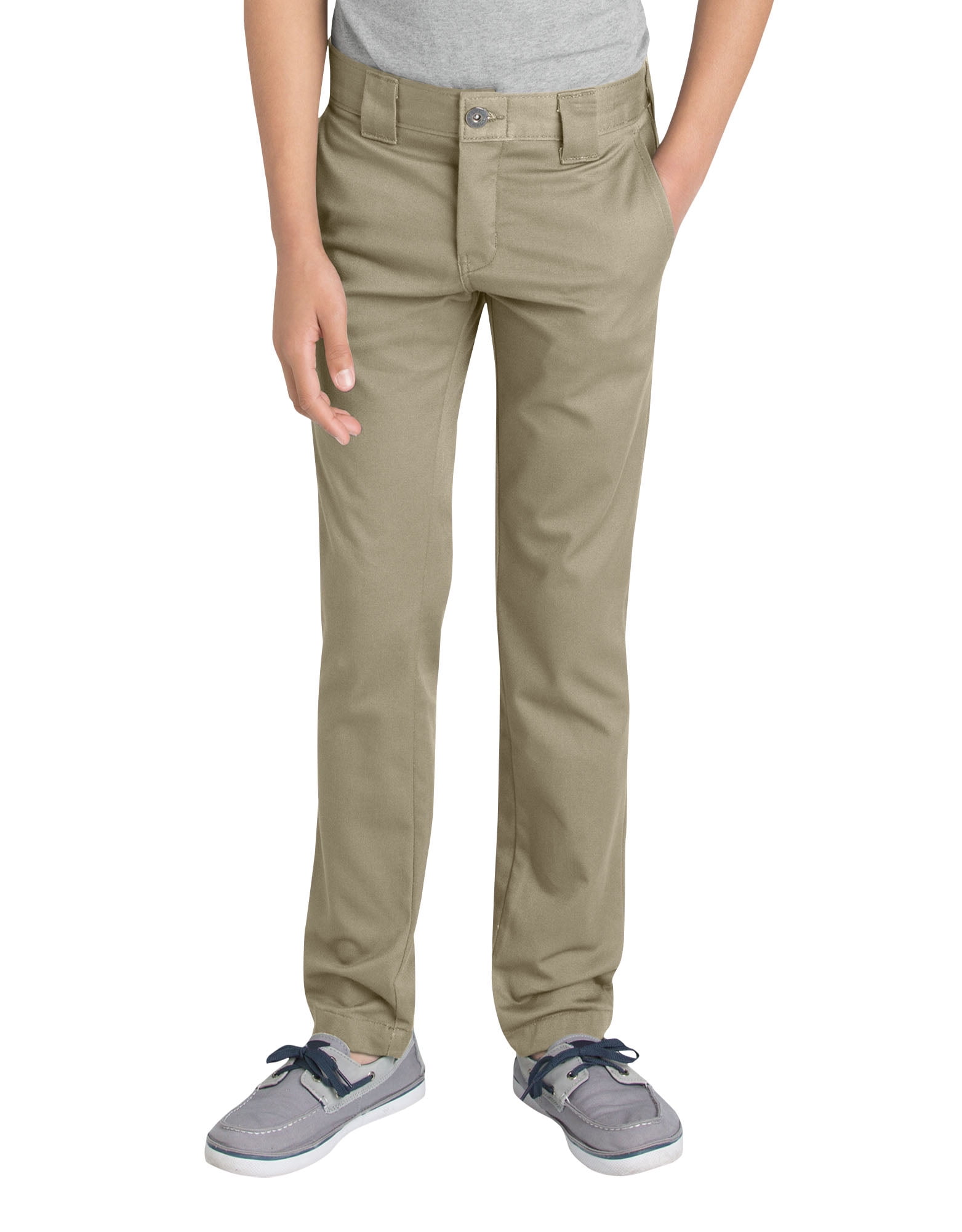 Boys School Uniform Pull Up Elasticated Adjustable Slim Skinny Fit Trousers